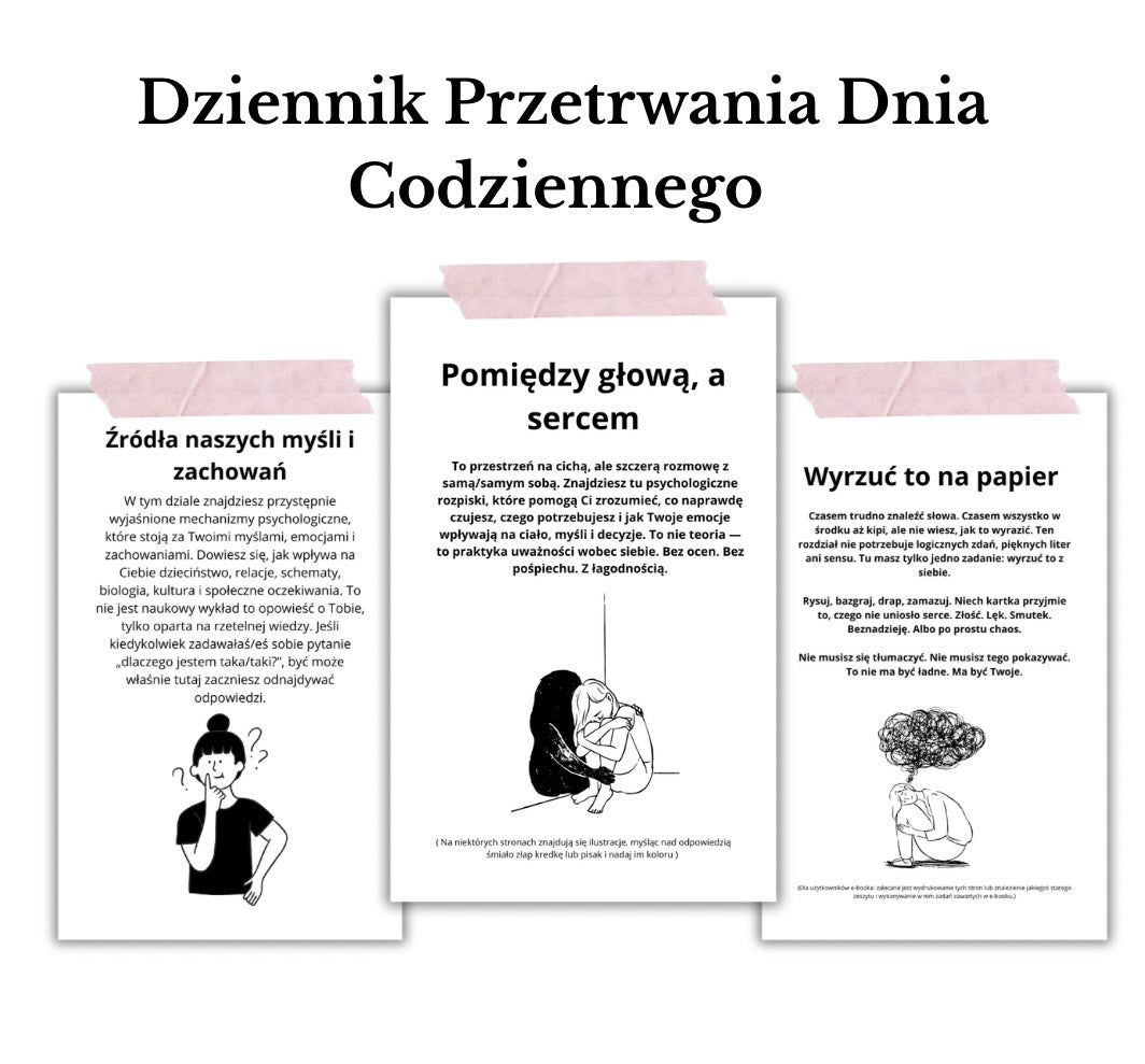 ZESTAW E-BOOKÓW „ Dziennik Przetrwania Dnia Codziennego” + „COŚ WE MNIE PĘKA” (wersja cyfrowa)