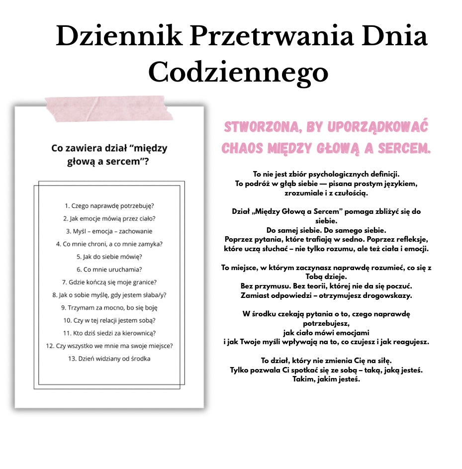 ZESTAW E-BOOKÓW „ Dziennik Przetrwania Dnia Codziennego” + „COŚ WE MNIE PĘKA” (wersja cyfrowa)